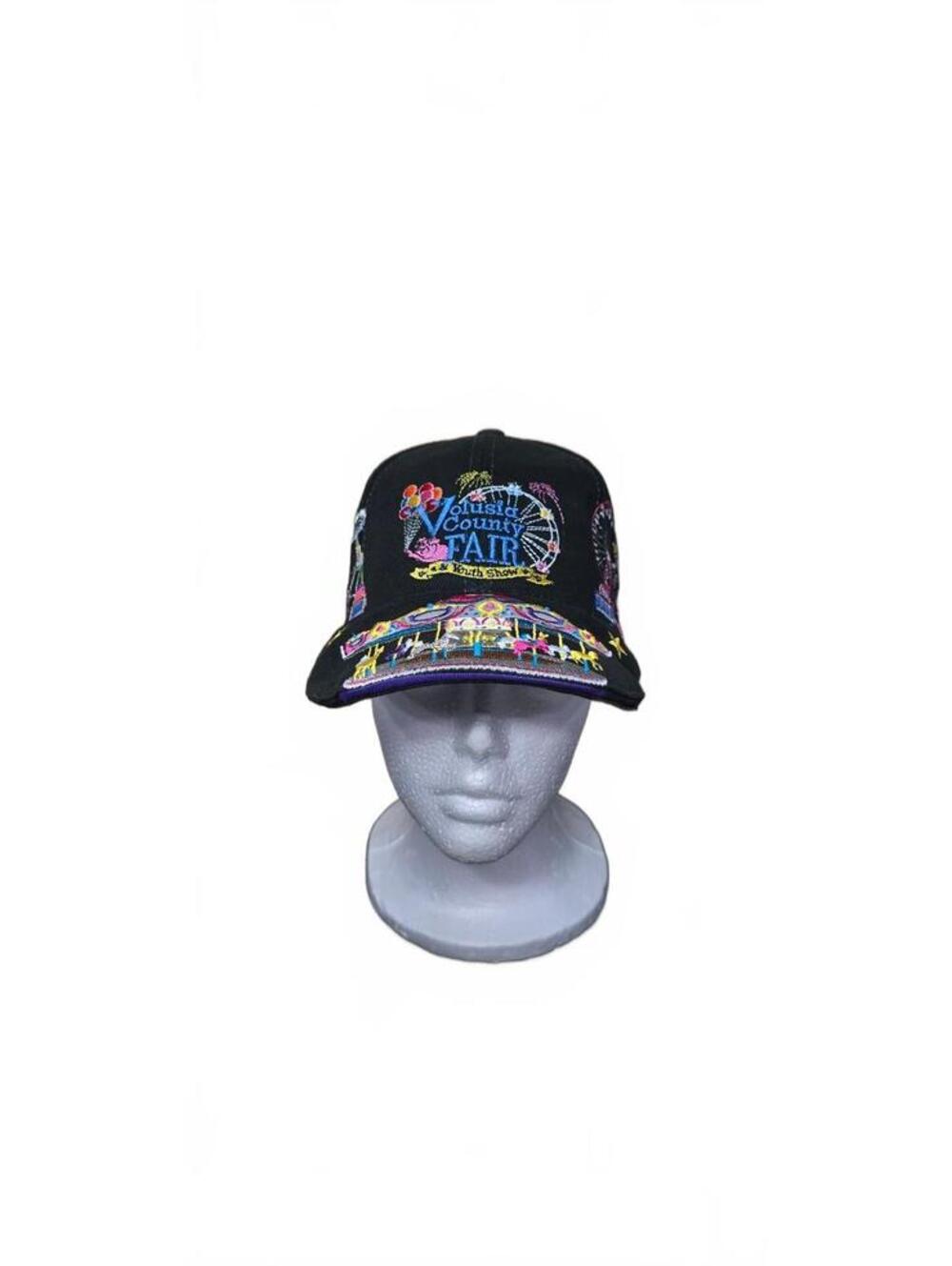 Volusia County Fair Carnival Embroidered Black Baseball Cap